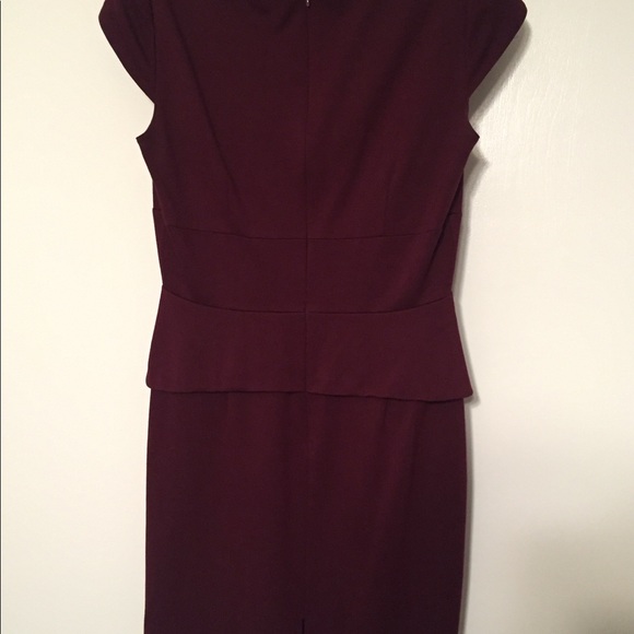 Antonio Melani Dark Burgundy Peplum Dress - Picture 3 of 3